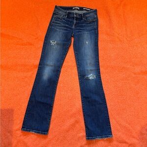 Guess Women’s Dark Blue Distressed Bootcut Jeans